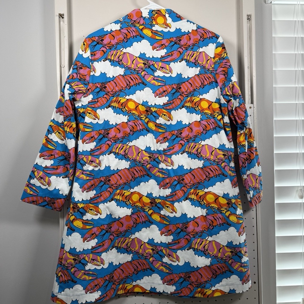 Nooworks Chore Coat Krista Perry‎ Lobster Dream Size XL NWT Neon Whimsy Zipper - Picture 6 of 15